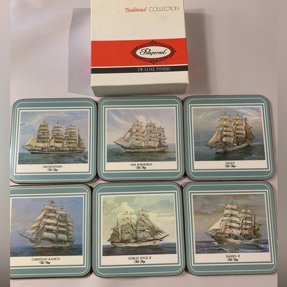 Pimpernel Dining New Vintage Pimpernel Coasters Tall Ships 6 Cork
